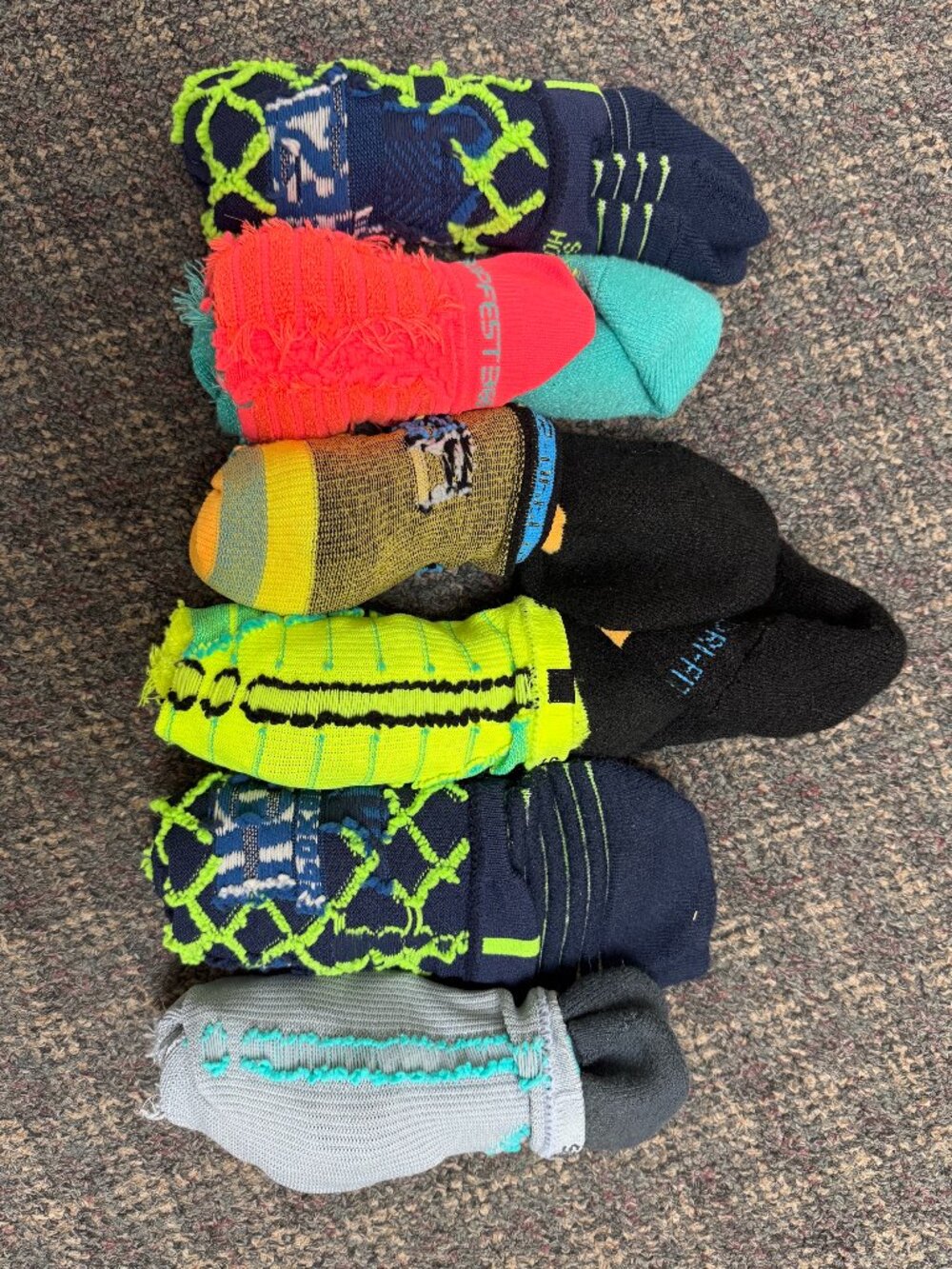 Hoopfest Large and XL Men's Nike Elite Basketball socks. 6 pairs.